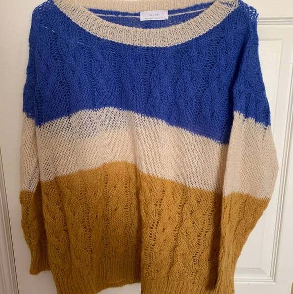 Oak & Fort tri-color knitted sweater - Picture 1 of 4